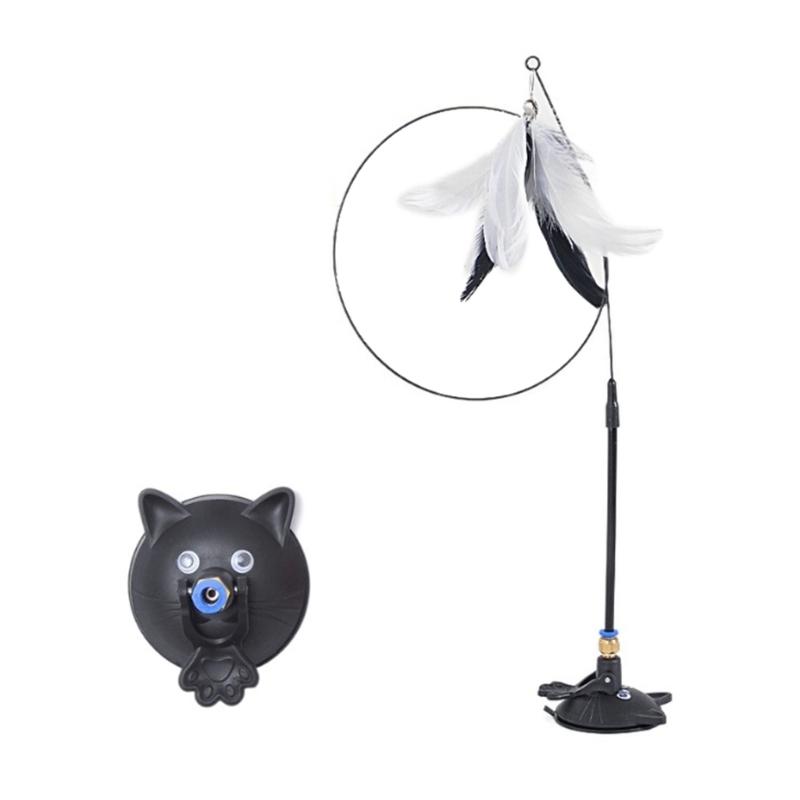 Игрушка для питомца, удочка-дразнилка для котенка, основание на присоске, интерактивная дразнилка для котенка, для физических упражнений и развлечений для активных кошек, игрушка