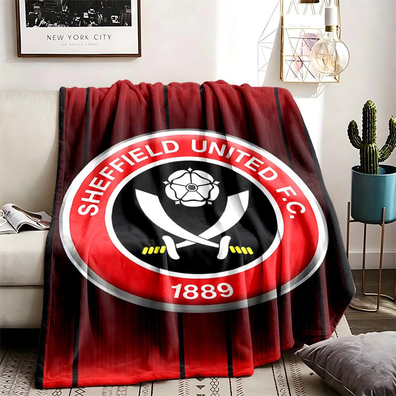 Sheffield United Football Club Theme Blanket Suitable For The Sofa Camping And Travel Made Of Soft Flannel Material An Ideal Gift For Occasions Such A