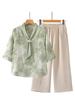 2026 Summer Fashion Set for Short Middle-aged Women: Modern Chinese Style Pullover Top
