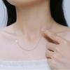 925 Sterling Silver Unisex Minimalist Chain Necklace Simple Durable Everyday Jewelry