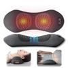 3-in-1 Rücken- und Nackenmassagegerät mit Heizfunktion, ergonomische Wirbelsäulenkurve, Linderung bei Ischias, Schwarz