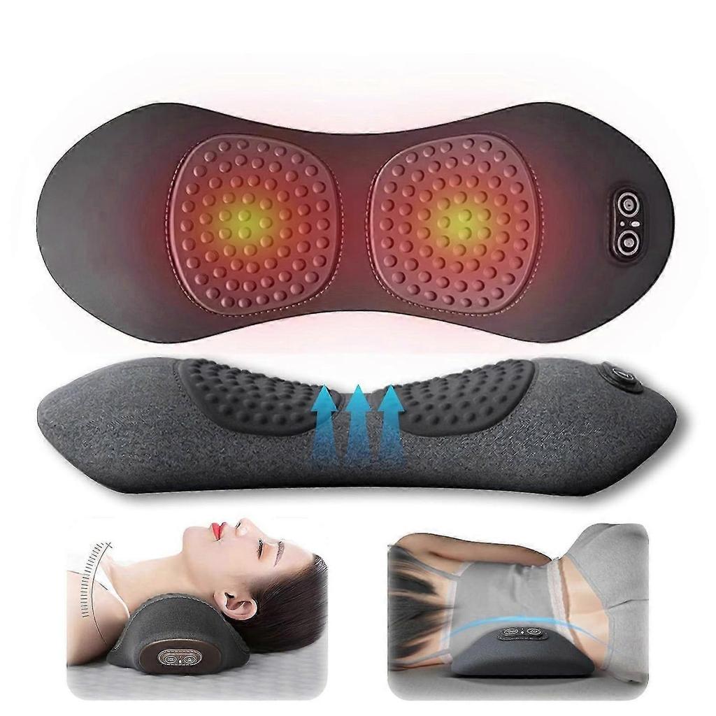 3 in 1 Back and Neck Massager with Heat, Ergonomic Spine Curve, Sciatica Relief, Black