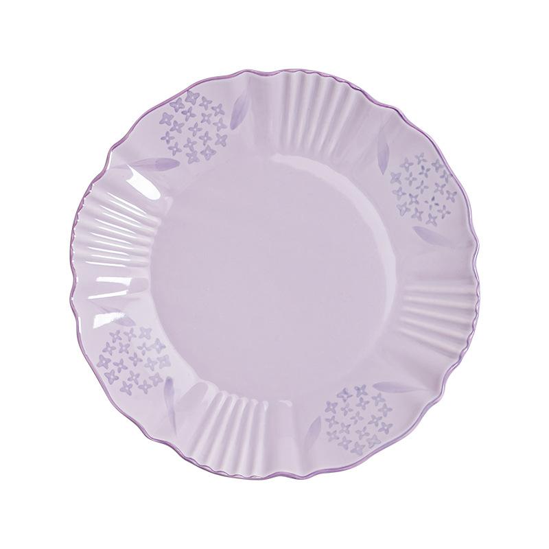 Lila Maiglöckchen Reisschale Unterglasurfarbe Haushaltsgeschirr Premium Keramikschalen-Set