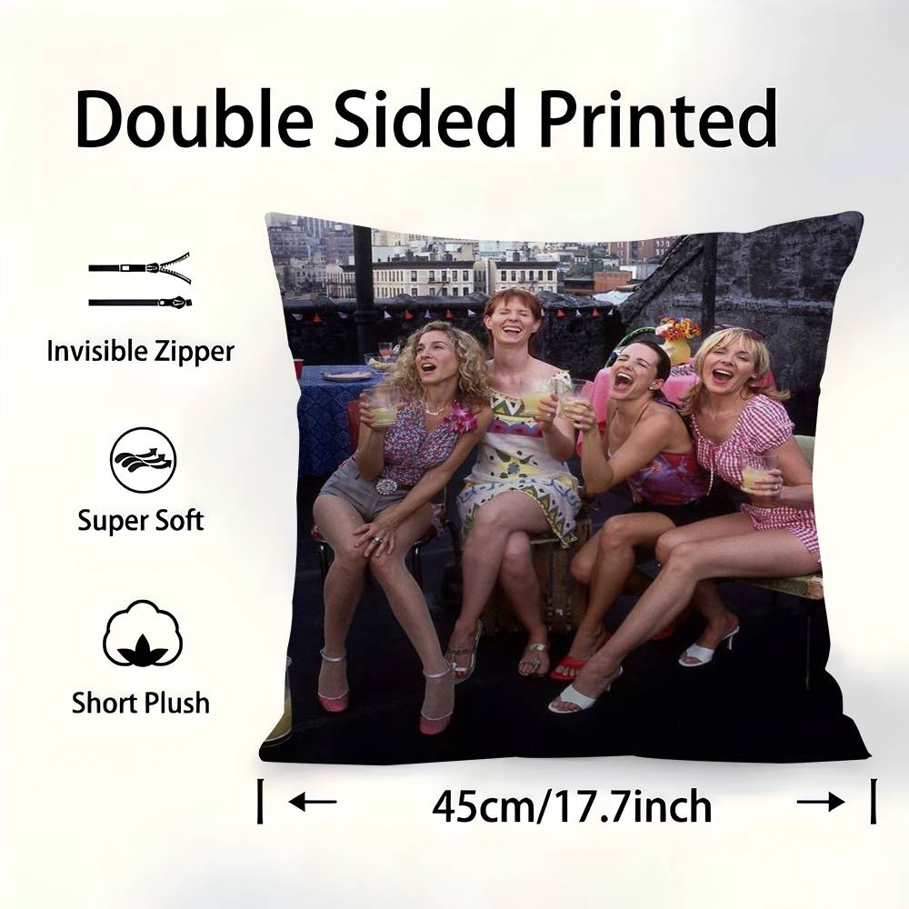 Sex And The City TV Series Pillowcase Toon Gift Cushion Cover Bedroom Home Sofa Chair Seat Decor Pillow Case