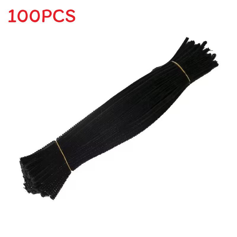 Pcs 100 Colorful Plush Root Twisting Rod Soft Felt Wire Strips Diy Decorations
