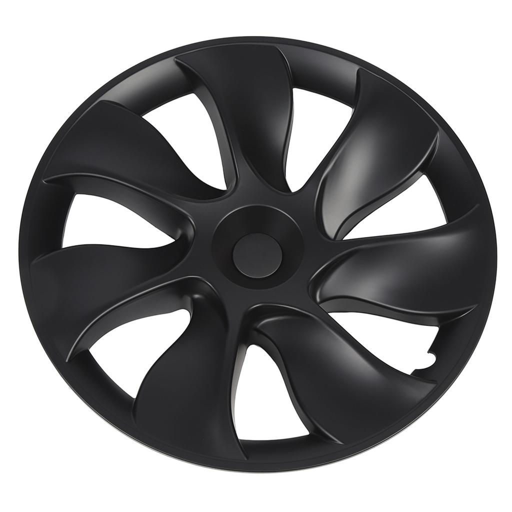 4PCS 19in Wheel Hub Cap Whirlwind Style Sporty Wheel Rim Cover Replacement For Tesla Model Y 2020 To 2023 Matte Black