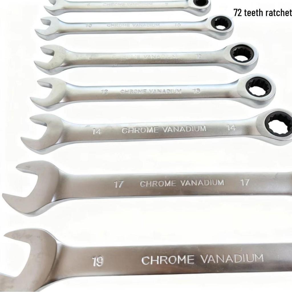 Dual-Headed 72-Tooth Ratchet Wrench Set - CE Certified Steel for Home & Automotive Repair