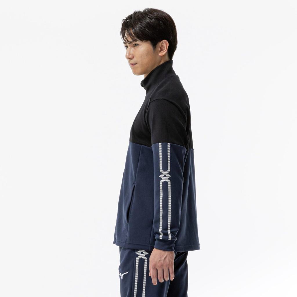 Training Wear MCL Deep Navy x Size S [Mizuno] Warm-up Jacket, Sweat-wicking, Quick-drying, Stretch, 32MCD110, Unisex, Black,
