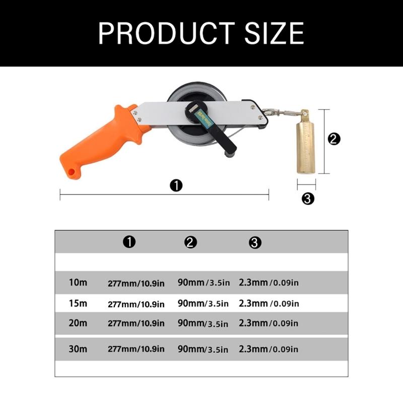 Oil Gauging Tape with Brass Plumbs Bob Double side Scale Steel Oil Gauging Tape for Precise Depth Measurement in Vessels
