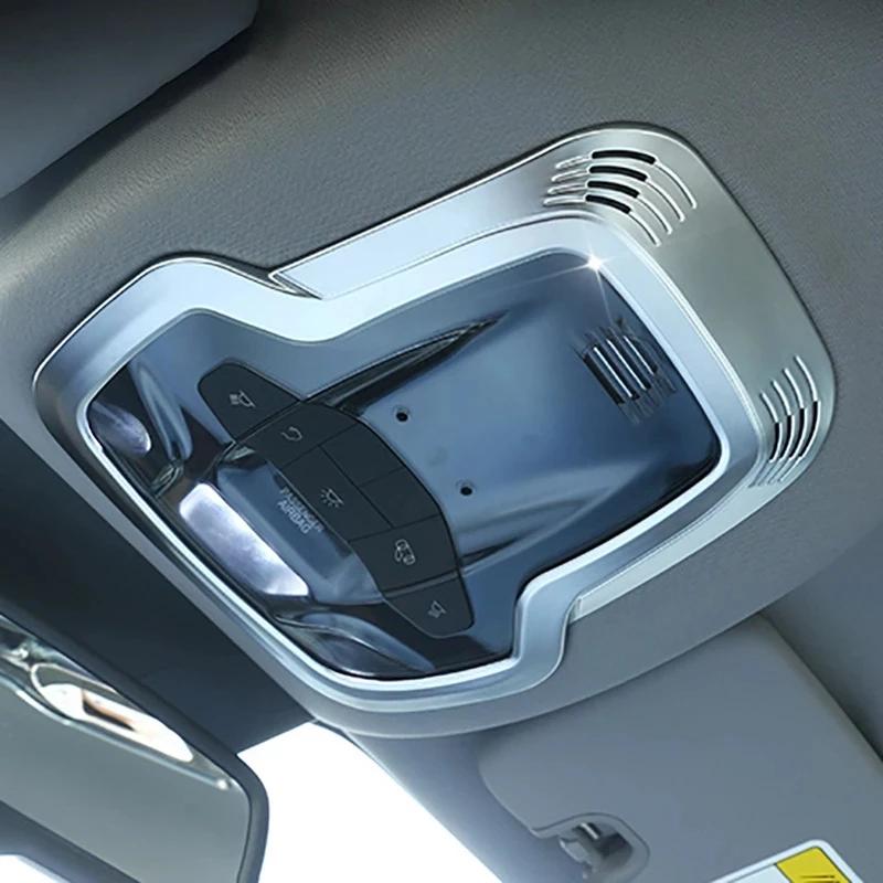 ABS Chrome Car Front Ceiling Reading Lamp Frame Matt Chromed Trim Cover Fit For Alfa Romeo Giulia Stelvio