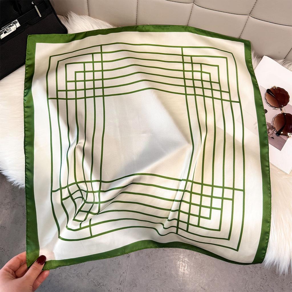 Fashion Square Fashion Foreign Style Small Silk Scarf Women'S Headband Decorative Scarf Dual-Purpose Small Square Scarf New Scarf