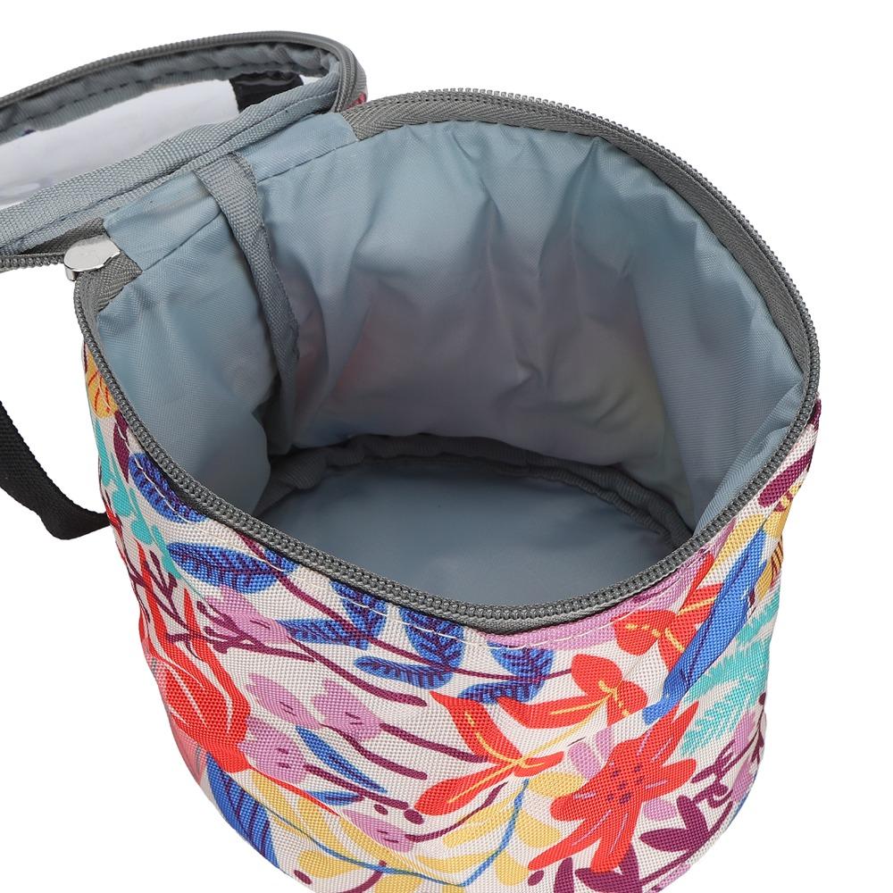 Bolsa de Tote Redonda Vacía para Almacenamiento de Tejido de Punto Estuche para Bolso de Ganchillo y Tejido Para Transportar Accesorios de Ganchillo