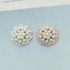 5pcs Rhinestones Buttons Flat Back Ivory Pearl Craft Making Accessories Wedding Invitation Card