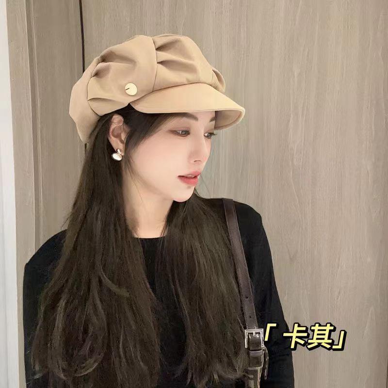 Spring and Summer Beret Children's New Face Newsboy Hat Cloud Octagonal Hat Sun Protection Hat Big Head Circumference