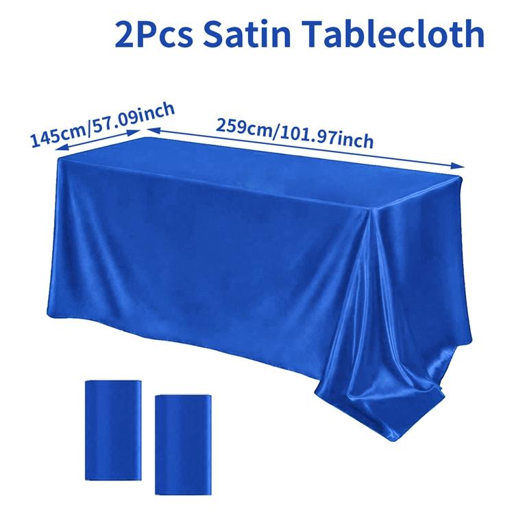 Rechteckiger Tischdecke Satin Tischdecke Helle Glatte Weiß Rosa Einfarbig Tischabdeckung Hochzeitsfeier Zubehör Tischdekorationen