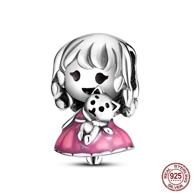 Fit Qikaola Original Bracelet Fashion Bee Astronaut Eiffel Tower Copper Charms Beads Fine Diy Birthday Jewelry For Women