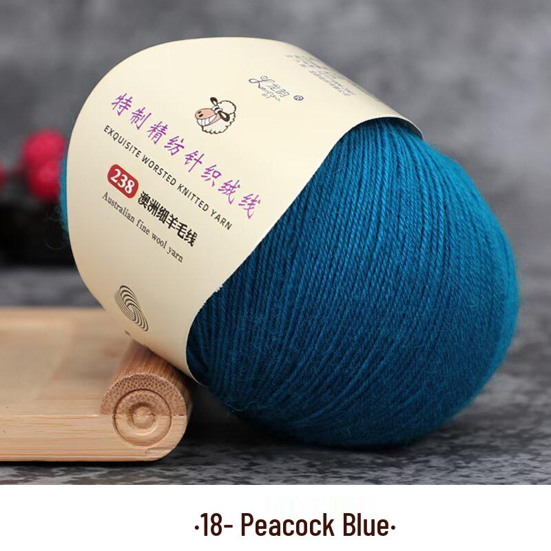 Fine Australian Wool Yarn for Hand-Knitted Sweaters, Hats, and Scarves