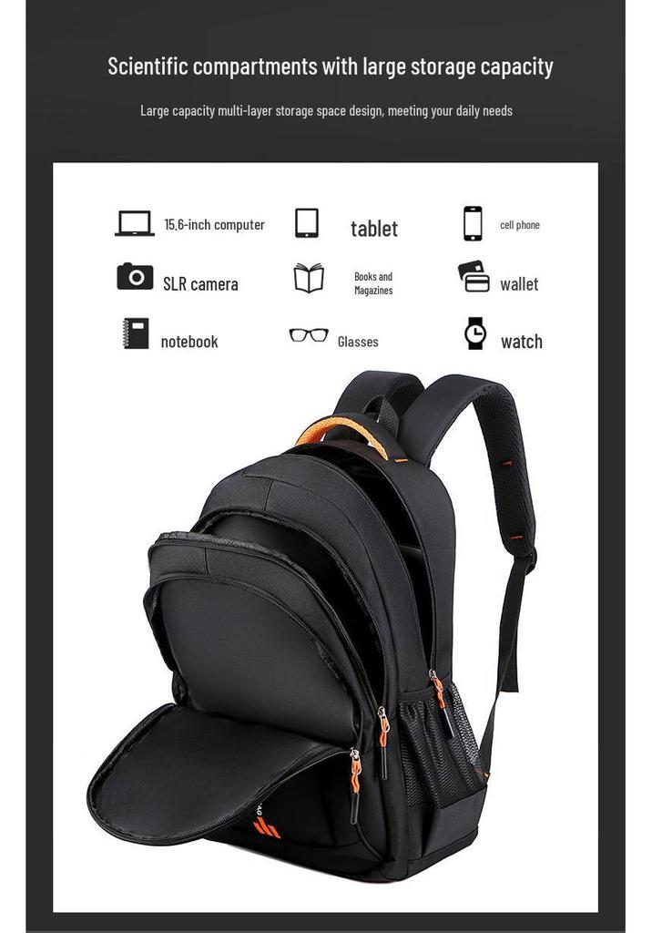 Trendy Oxford Cloth Backpack for Junior High Students - Spacious & Casual Design