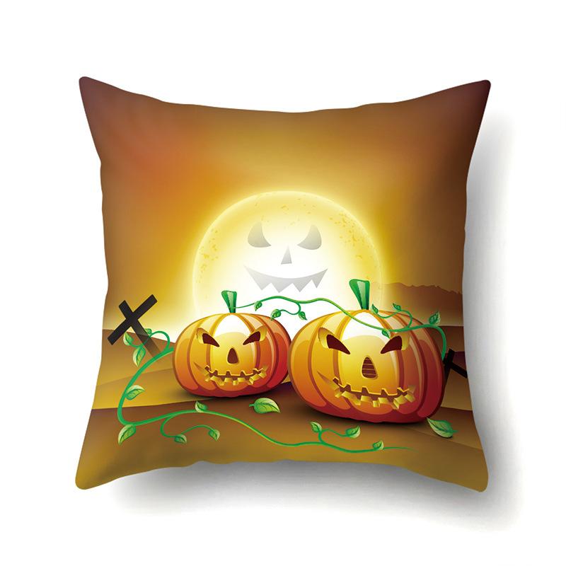 Halloween Pillowcase Car Waist Pillow Pumpkin Sofa Cushion Cover Office Home Living Room Pillowcase