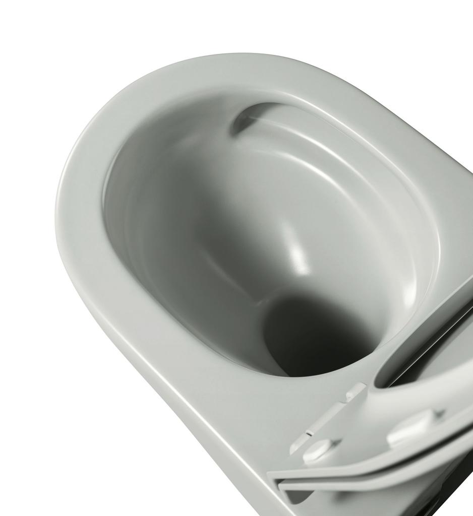 Interno 49 CM Tornado Wall-Hung Toilet Bowl With Seat W/O Light Grey Matt