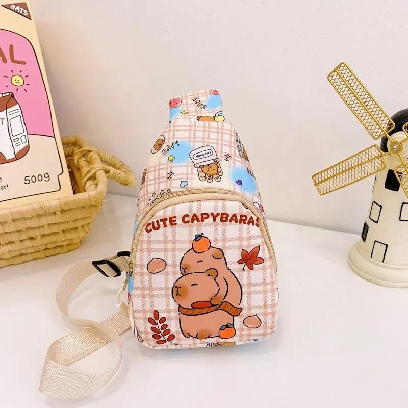 Capybara Backpack Cute Doll Stuffed Bags Multifunctional Storage Bag Capybara Chest Bag Home Decoration Shoulder Messenger Bags