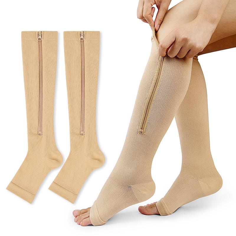 Zipper Compression Sports Socks - Beauty Leg Support Sox