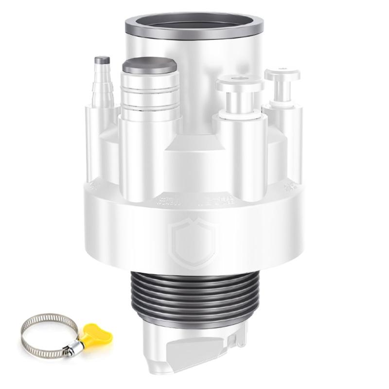 

Уплотнительные кольца для соединителя водяного шланга посудомоечной машины, кухонный соединитель для сливной трубы, 5 в 1, дренажный соединитель для водяного шланга белый/серый