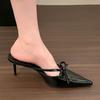 Women's Thin-heeled Baotou Slippers Summer New Sharp Head Shallow Mouth Metal Buckle Anti-slip Wear-resistant High Heels