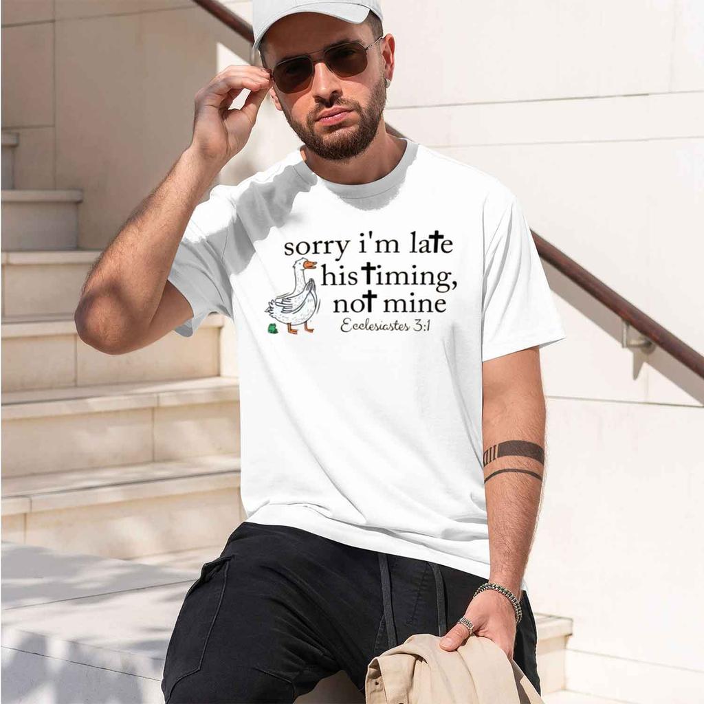 Sorry Im Late Bible Verse T Shirt Unisex Unisex Ristiannity Tshirt Ristian Du Graph Tees Casual Short Sv 2026 New Model Shortslee