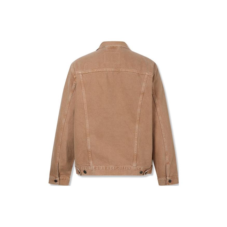 Levis Solid Color Single-Breasted Long Sleeve Casual Denim Jacket Men Jackets Brown 72334-0668