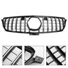 Chrome Black Front Grille Grill Fit Benz W166 2012-2015 ML350 400 550 GTR Style