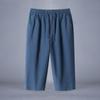 Men's Summer Cotton and Linen 7-point Pants  Loose Thin Straight Shorts Plus Size Linen Beach Pants