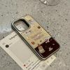 Korean Cute Bow Bear Applies To Apple iPhone 17/16 Mobile Phone Case 15 Electroplating 13 Water Condensation 14 Sets