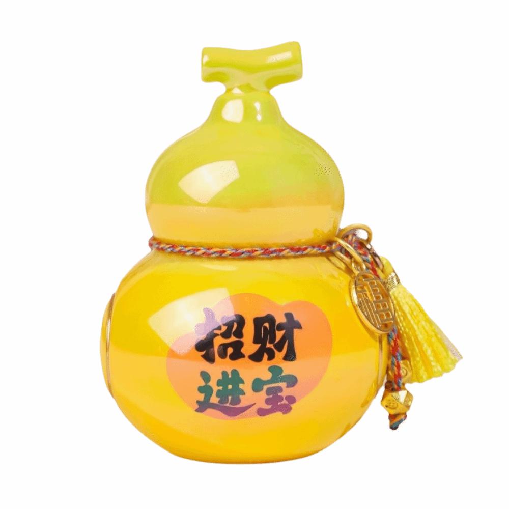 

Creative Mini Gourd Figurine Chinese Style Gourd Car Ornaments Home Decoration Tabletop Ornaments жовтий