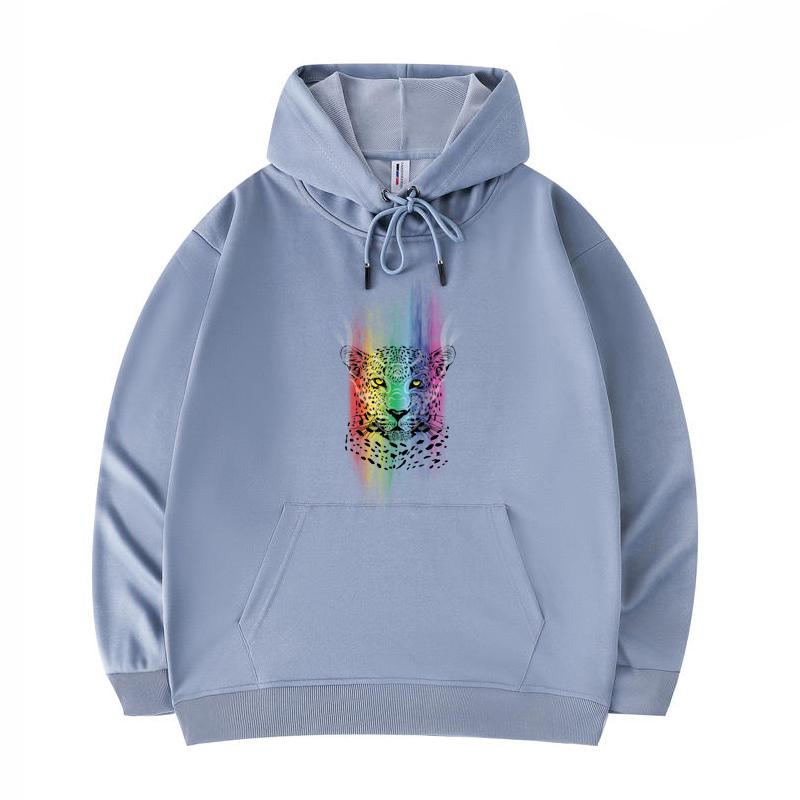 

Men s Hoodies Wild Spirit Print Funny Harajuku Style Twill imitation cotton Hoodies
