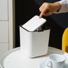 Mini Desktop Waste Bin Plastic Pressing Trash Can Garbage Bin Household Trash Bin with Lid Dustbin Small Storage Bucket