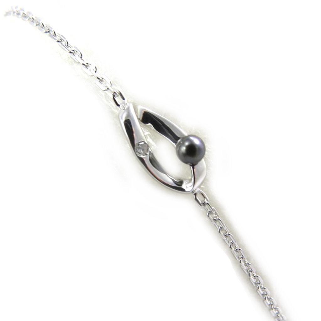 Altesse [M1129] - Silver Bracelet 'Pearl Beauty' Silver Gray