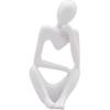 The Thinker Statue,resin Thinker Abstract Sculpture Statue Modern Character Figurines White Upright - RiRi