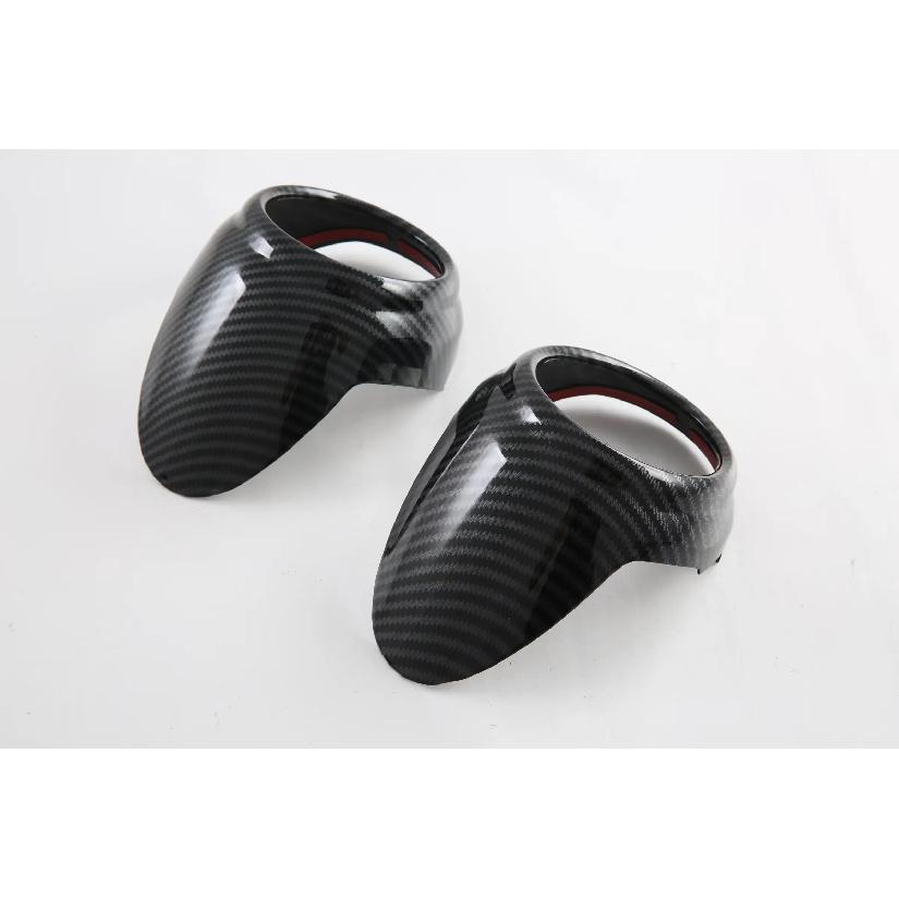 For MG ZS 2018      2024 ABS Carbon Front Conditioner Air Outlet Trim Rear Vent Frame Cover Car Accessories