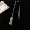 1PC Silvery [A necklace that can be blown] Mini harmonica retro four hole whistle pendant cartoon couple necklace