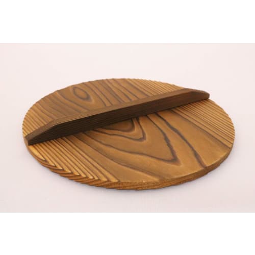 Ichihara Woodworks 24cm Burnt Cedar Pot Lid 22185