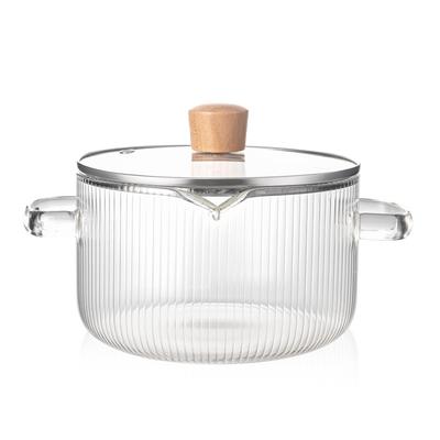 Silicon Borosilicate Glass Cookware Set with Lid - Heat Resistant Cookware for Stoves, Ovens and Sensors - Suitable for Soups, Milk, Rice, Stews