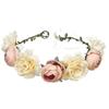 Wedding Bridal Hair Wreath Lightweight Flower Maternity Headband Multifunctional Rose Leaves Hair Wreath Party Hair Accessories