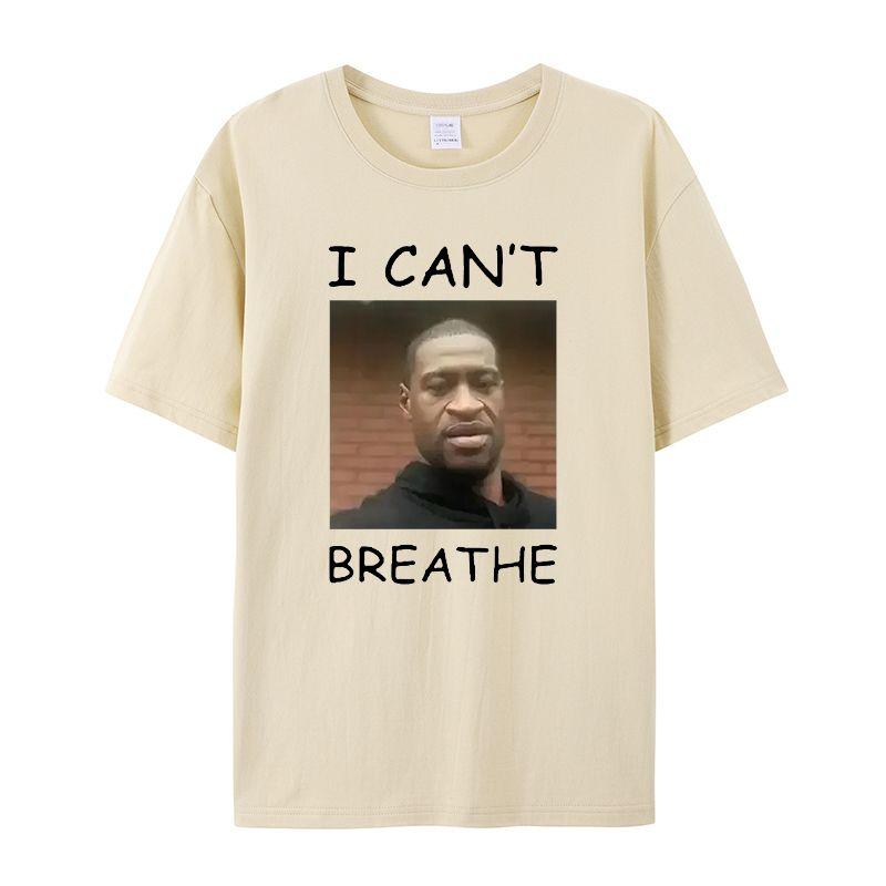 

2026 New Fun I Can Breathe Meme Graphic Print High Quality Mens Short Sleeve Crew Neck Breathable Comfortable Loose Tee S