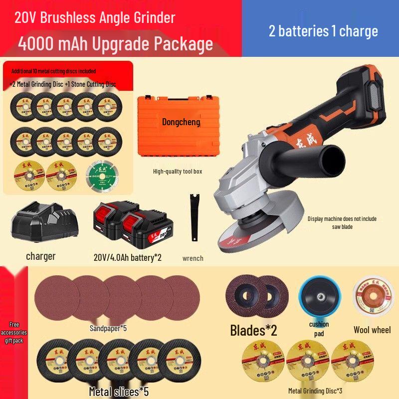 

Dongcheng 20V Cordless Lithium-Ion Angle Grinder CN plug (adapter included)