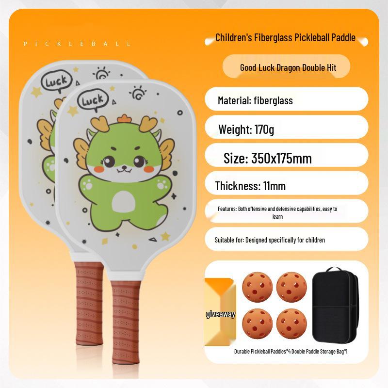Children's Beginner Pickleball Racket Set - Fiberglass, Official Store Model