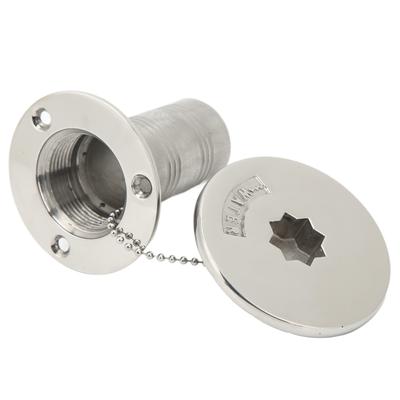 Boat Deck Fuel Filler with Cover Mirror Polished 316 Stainless Steel Marine Hardware