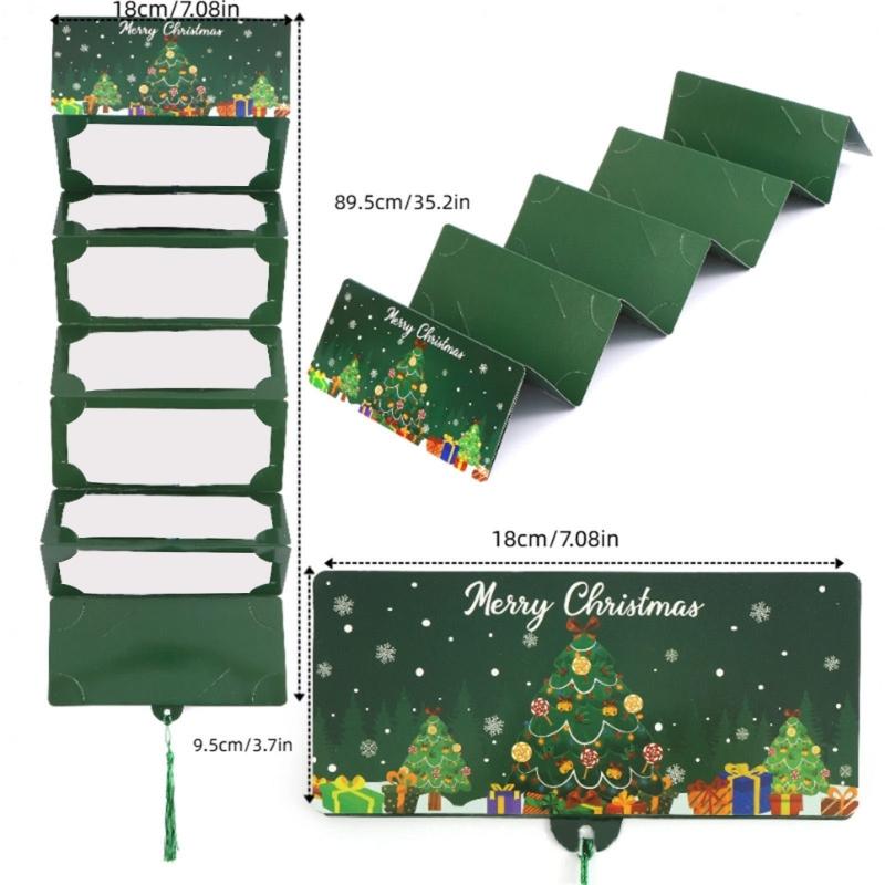 Festival Santa Design 10 Compartment Cash Envelopes Holiday Gift Box Durable Paper Christmas Party Essential