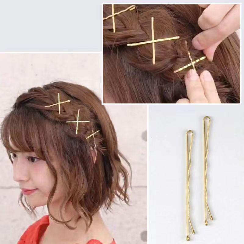 50 Steel Hair Clips: Straight, Side, Bangs, U-Shaped, Oil-Resistant, Fixed Clips In Bag for Headwear