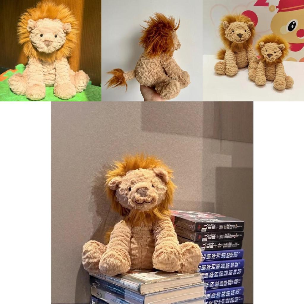 Plüschlöwen-Spielzeug mit welligem Fell für Mädchen, Geschenk und Sammler